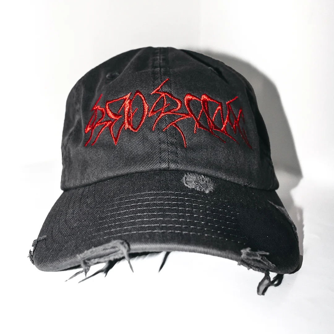 BOX LOGO CAP GREY DISTRESSED 